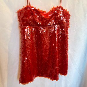 Red Sequin Party Dress from Zara - Brand New - Size L